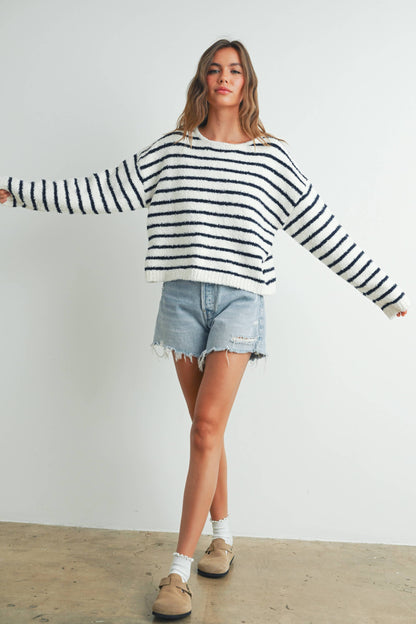 Striped Knit Sweater