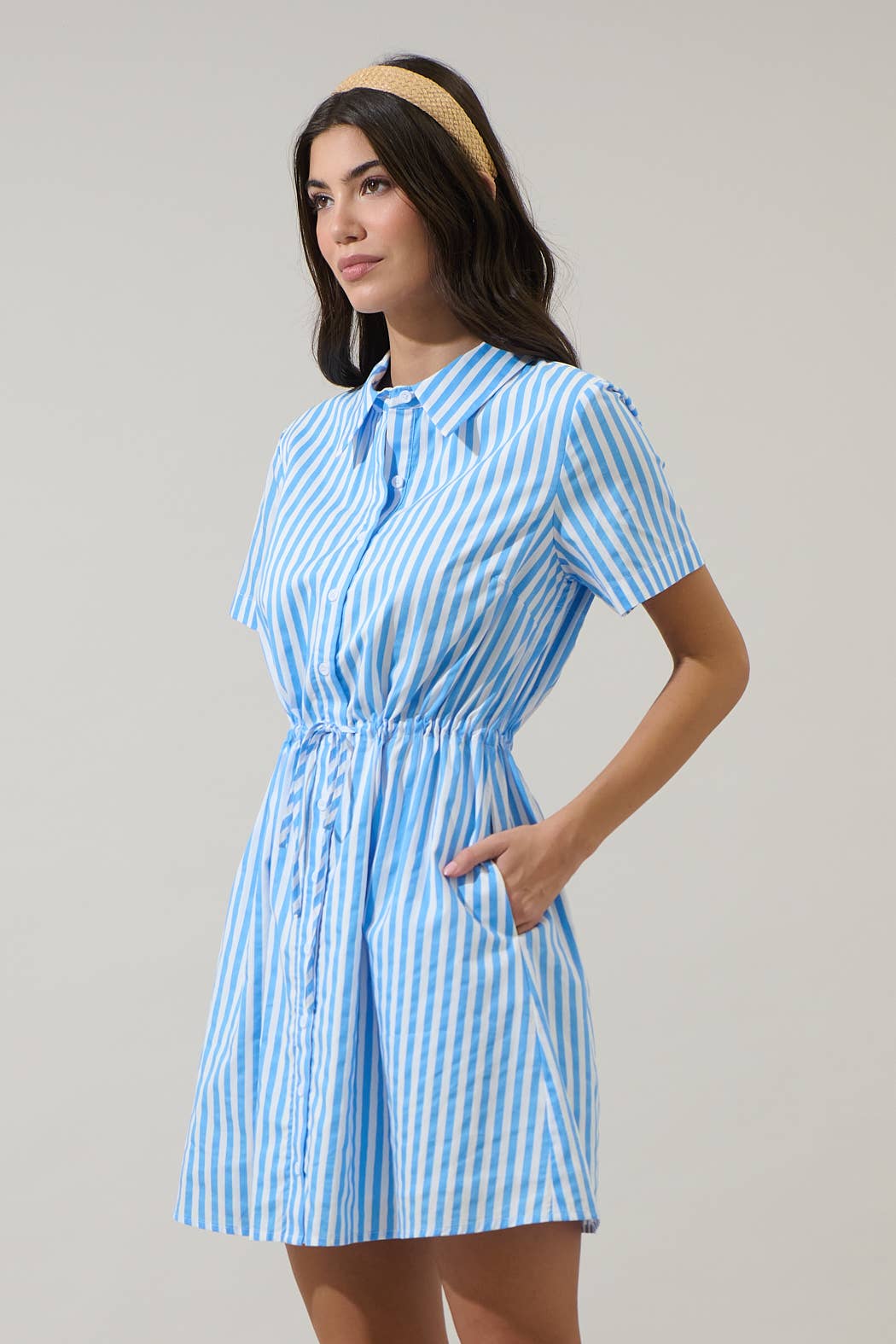 Saida Striped Kenda Shift Mini Dress