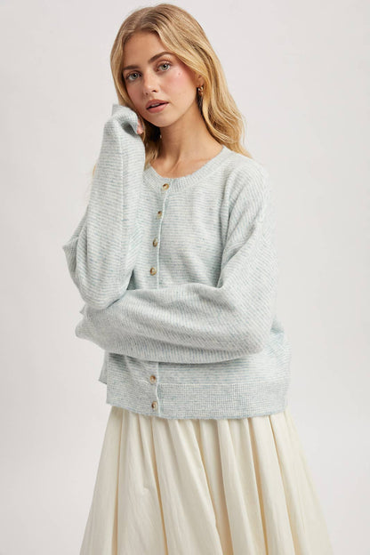 Striped Button up Sweater