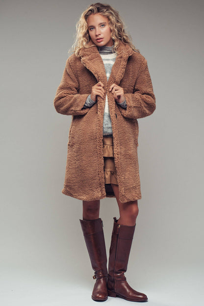 Cozy Longline Teddy Coat