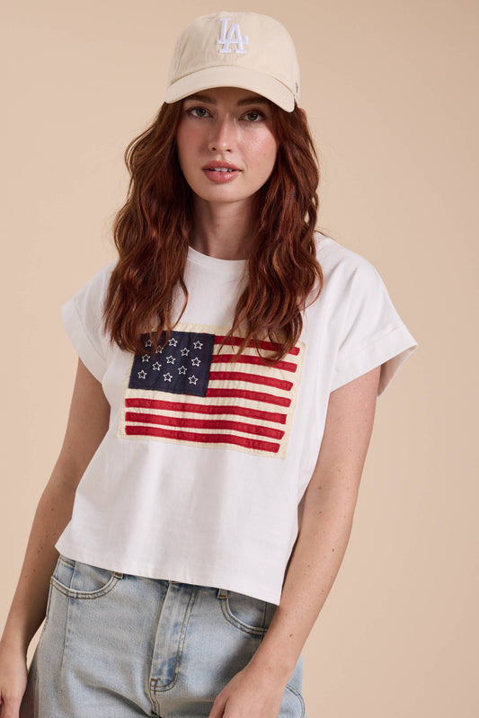 T4008   FLAG COTTON TOP