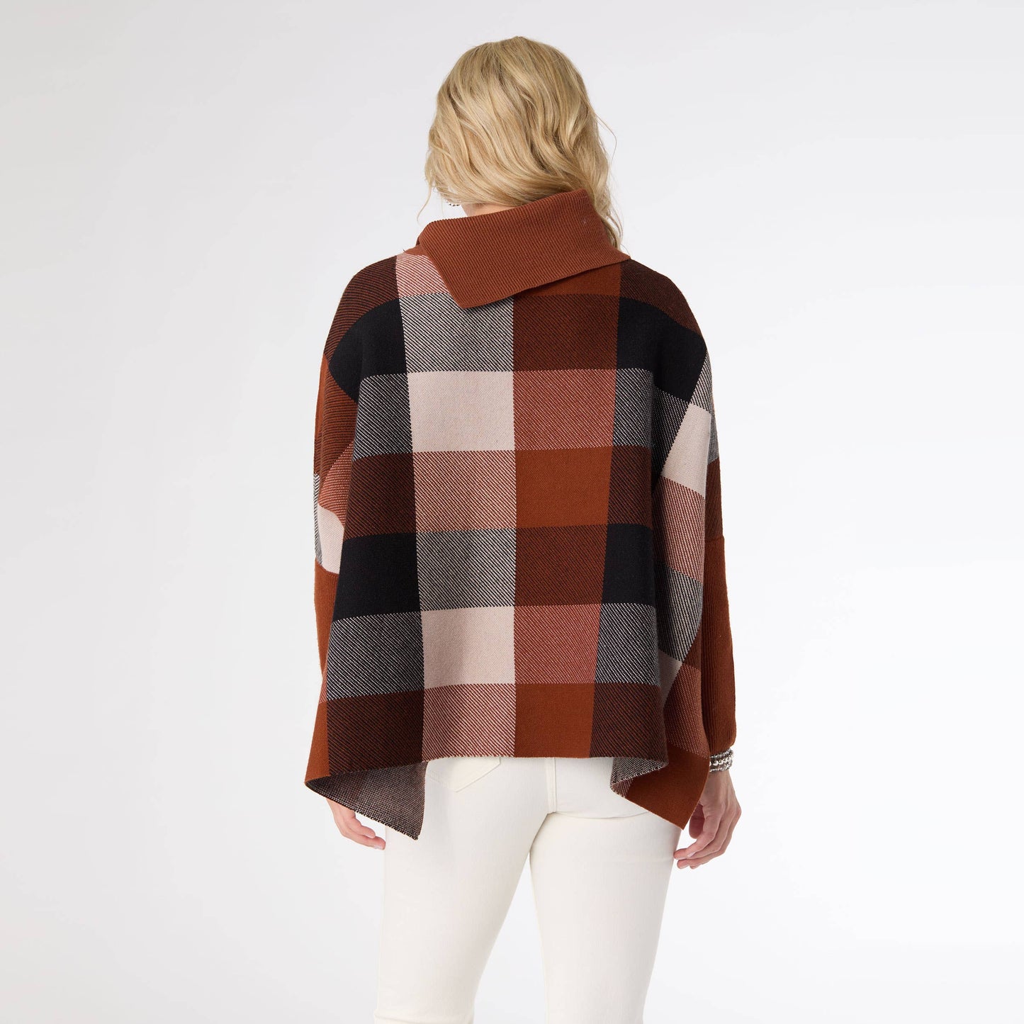 Loren Colorblock Poncho
