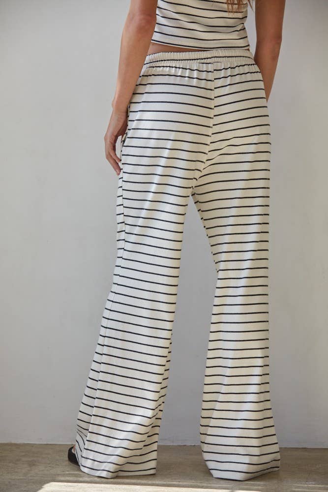 Knit Striped Flare Pant