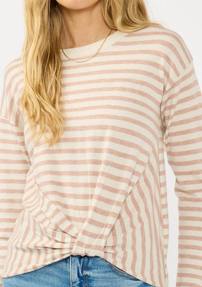 Front Knot Pullover Sweater