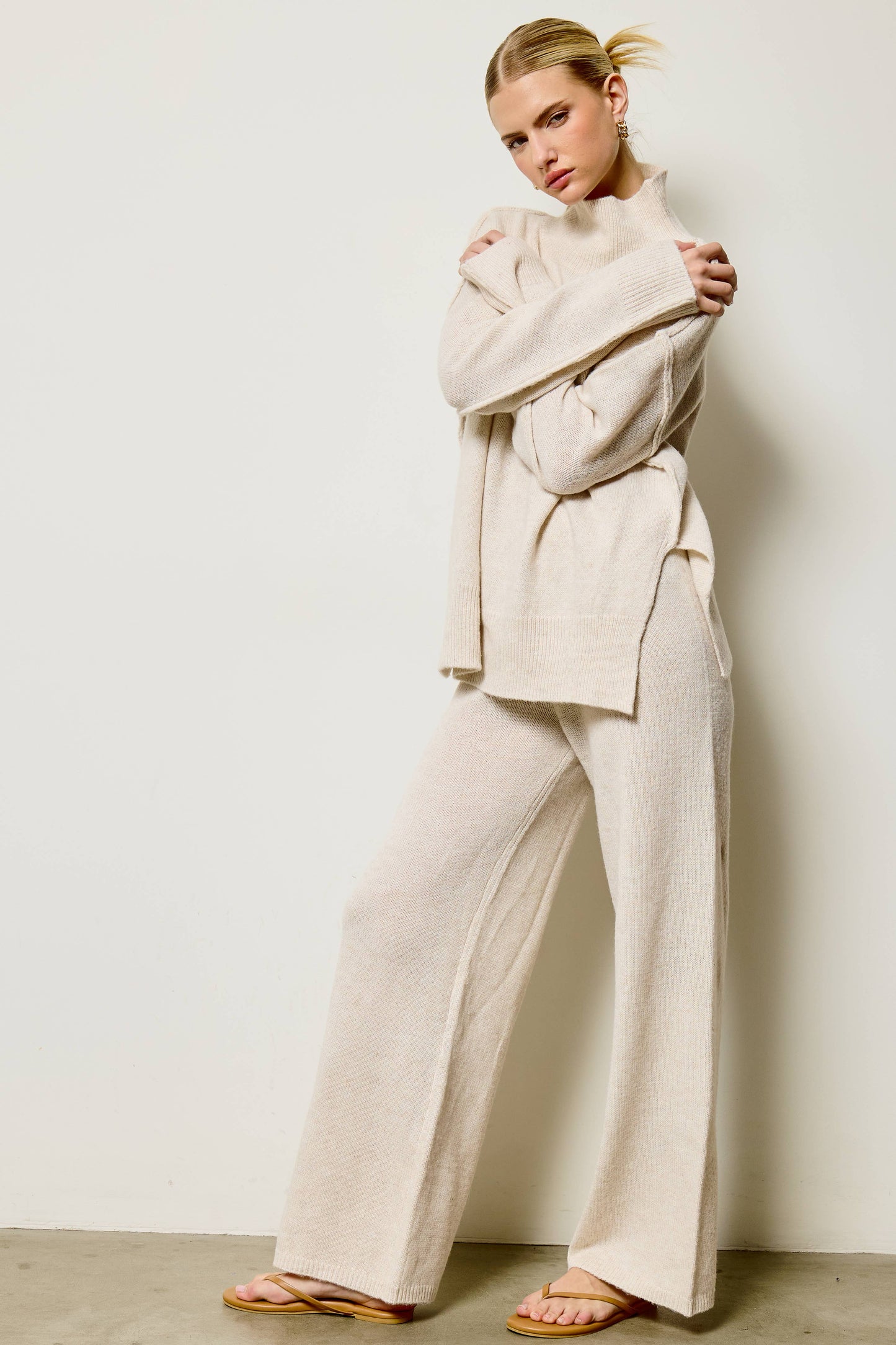 Mock Neck Knit Sweater & Pants