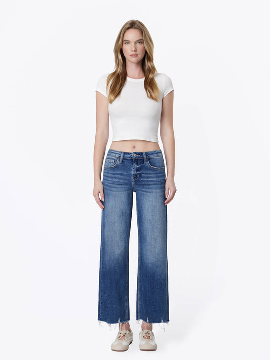 Mid Rise Raw Hem WL Jeans