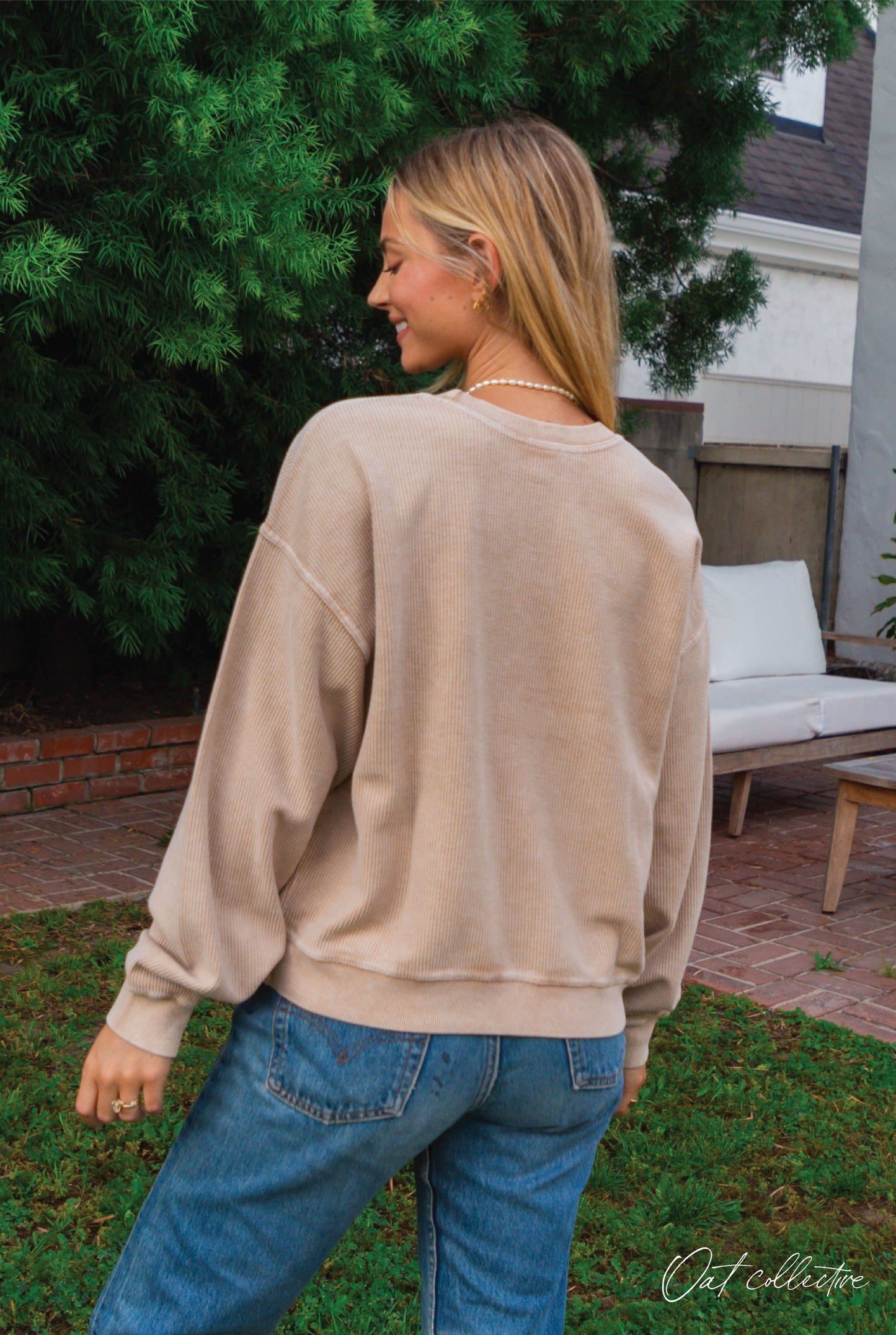 BONFIRES FLANNELS Cropped Thermal Vintage Pullover