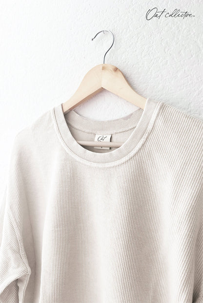 BONFIRES FLANNELS Cropped Thermal Vintage Pullover