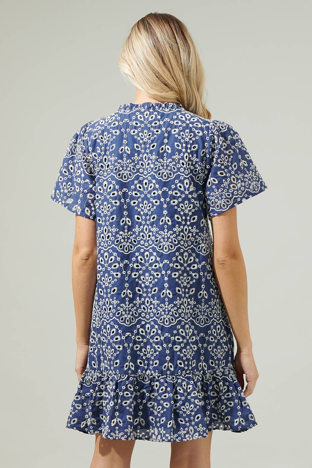 Viridiana Floral Eyelet Mini Dress