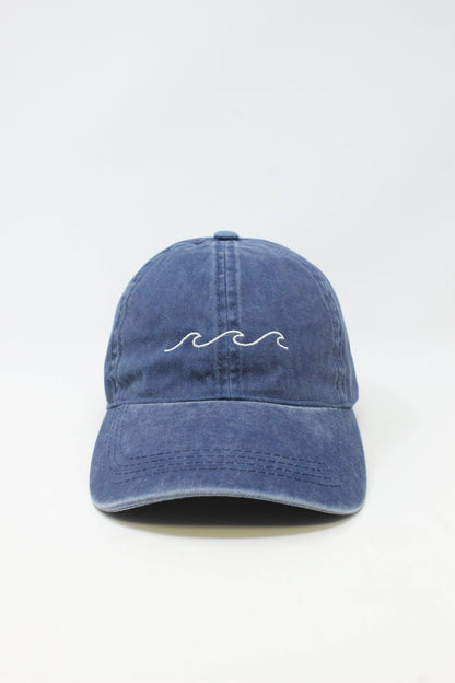 LCAP031 - "Waves" Embroidery Washed Baseball Cap