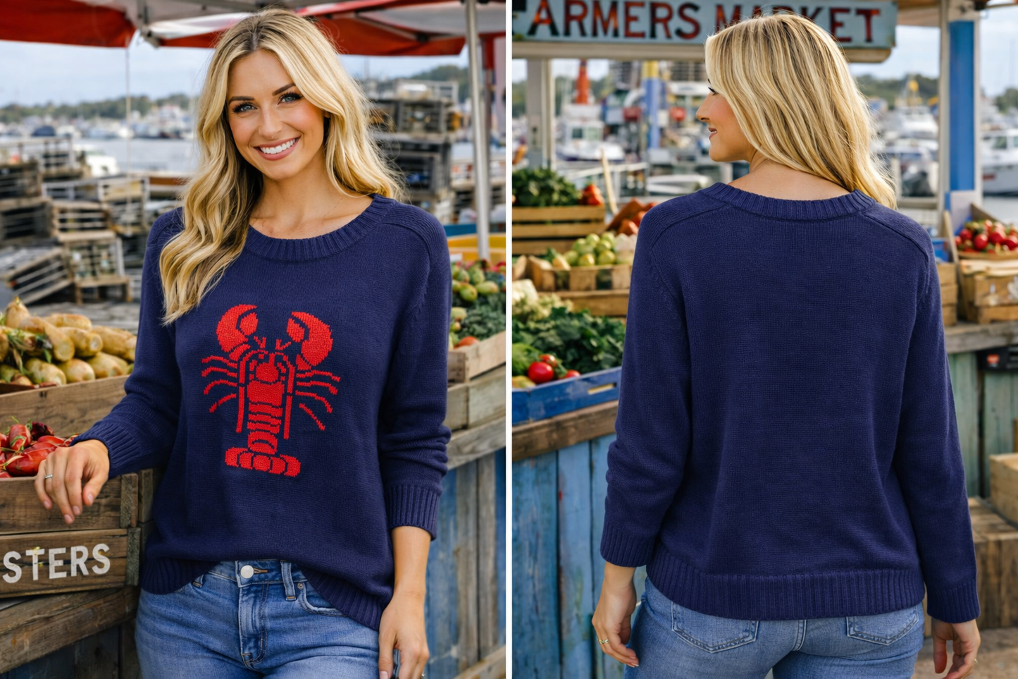 Coastal Lobster Knit Sweater