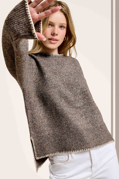 Contrast Stitch Sweater