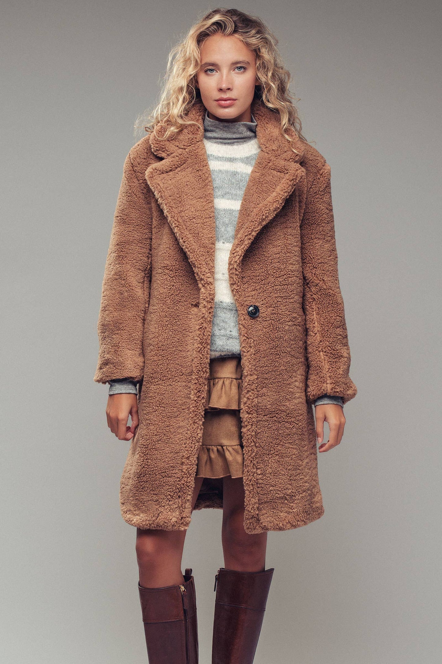 Cozy Longline Teddy Coat
