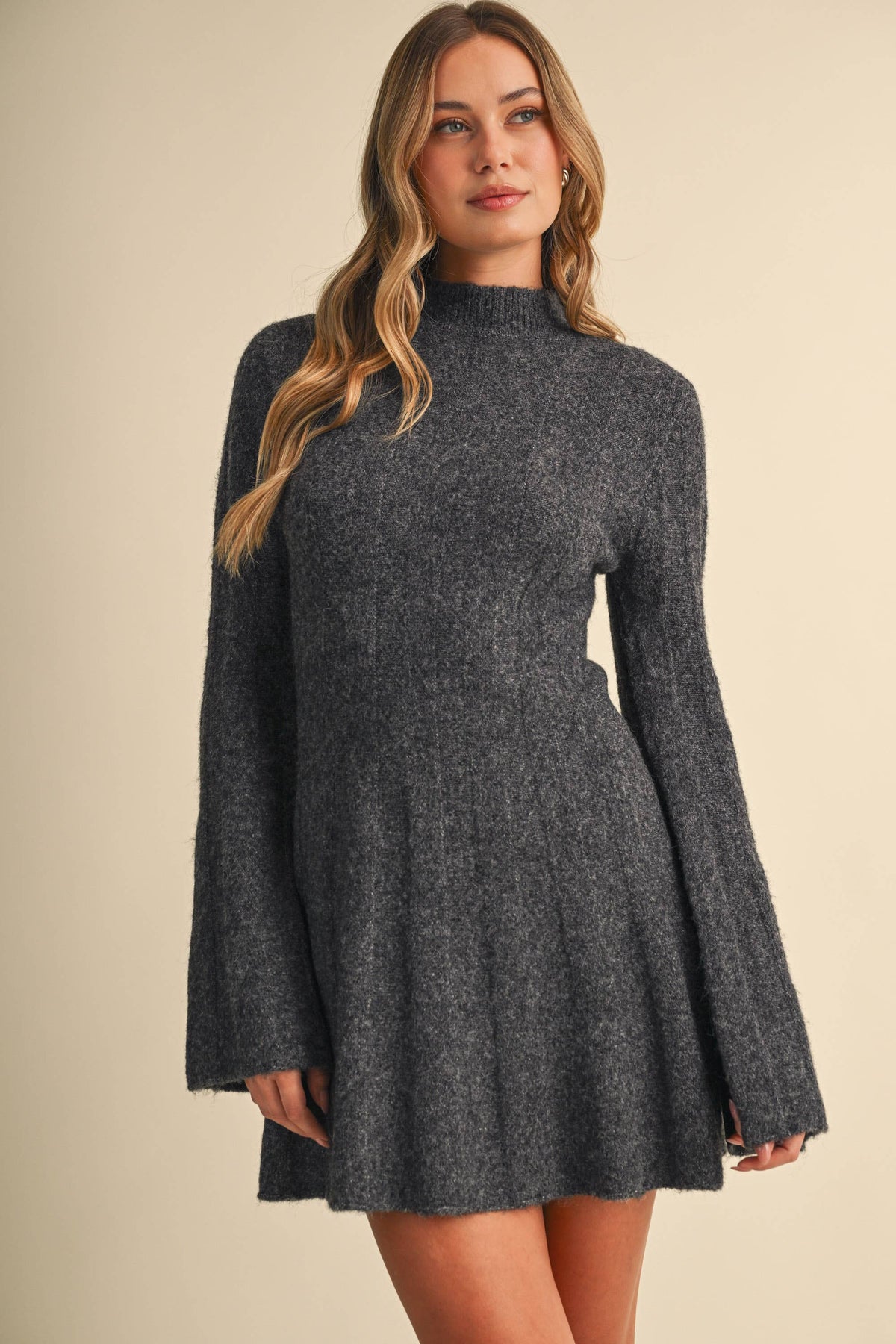 Ribbed Sweater Mini Dress
