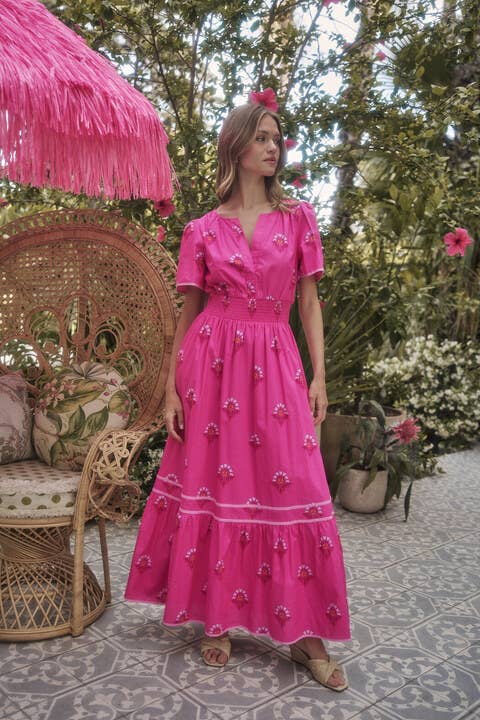 Ordy Smocked Midi Dress