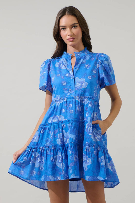 Selma Floral Otis Tiered Mini Dress