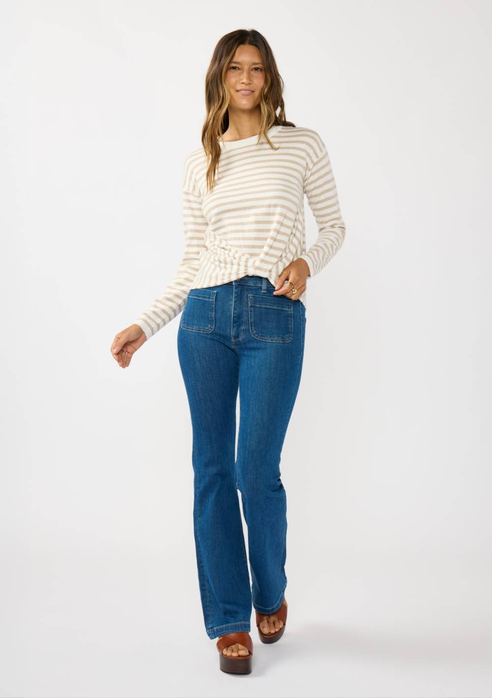 Front Knot Pullover Sweater