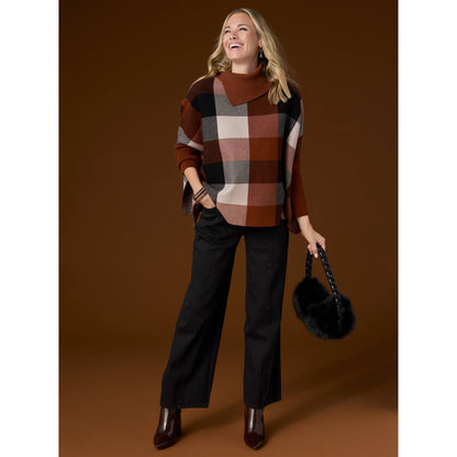 Loren Colorblock Poncho