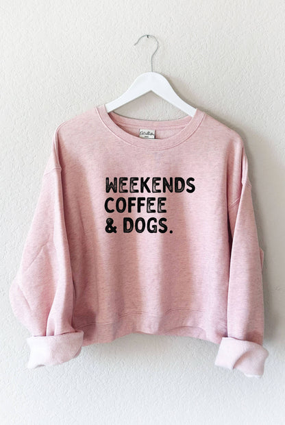 WEEKENDS COFFEE AND DOGS  Mid Graphic Sweatshirt