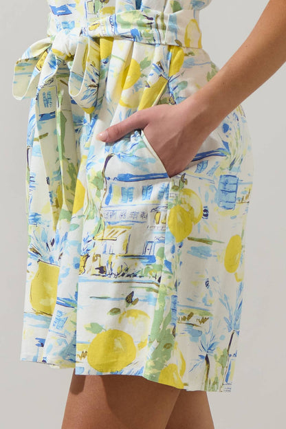 Amalfi Coast Valena Ruffle Mini Dress