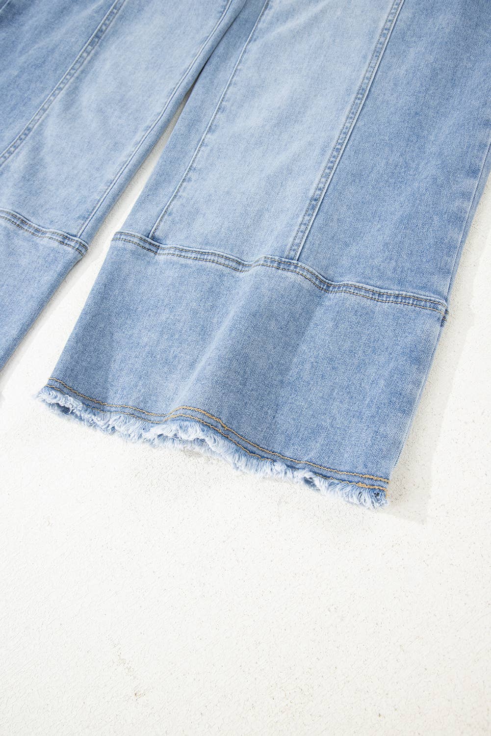 Drawstring Seam Detail Raw Hem WL