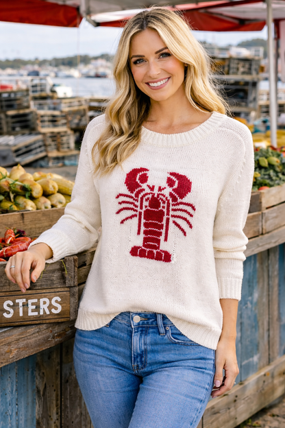Coastal Lobster Knit Sweater