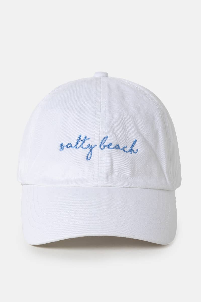 Salty Beach Embroidery baseball hat