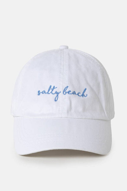 Salty Beach Embroidery baseball hat