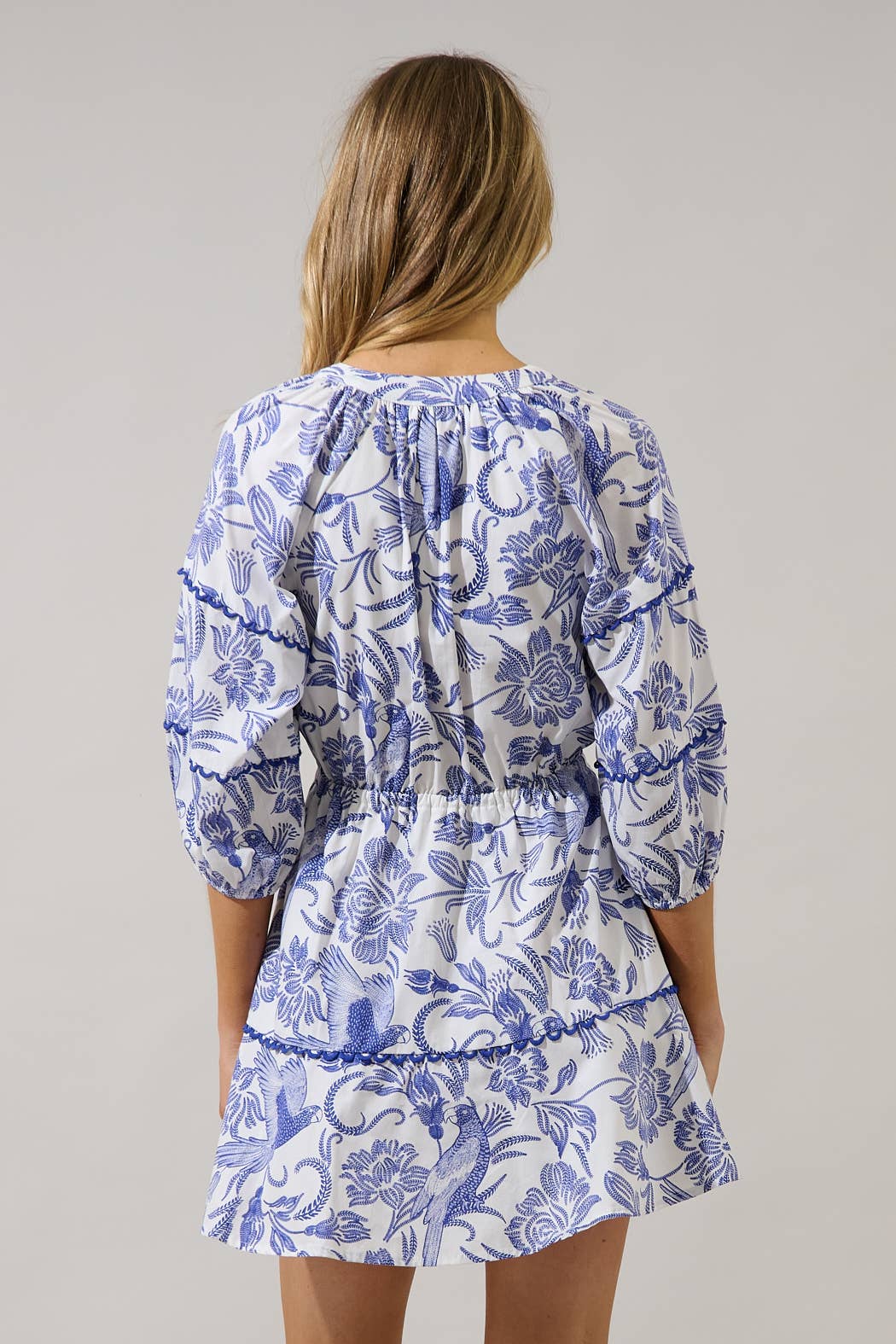 Dabria Split Neck Mini Dress