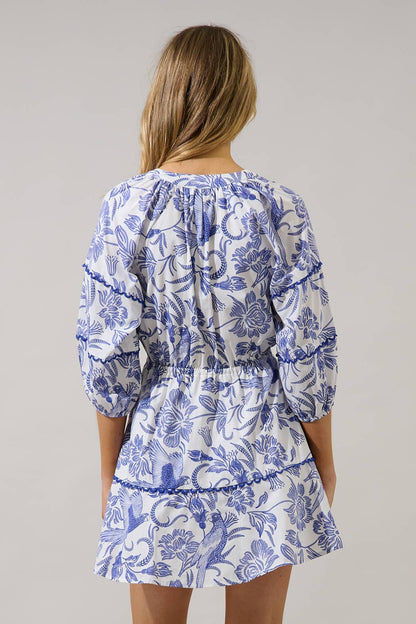 Dabria Split Neck Mini Dress