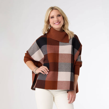 Loren Colorblock Poncho