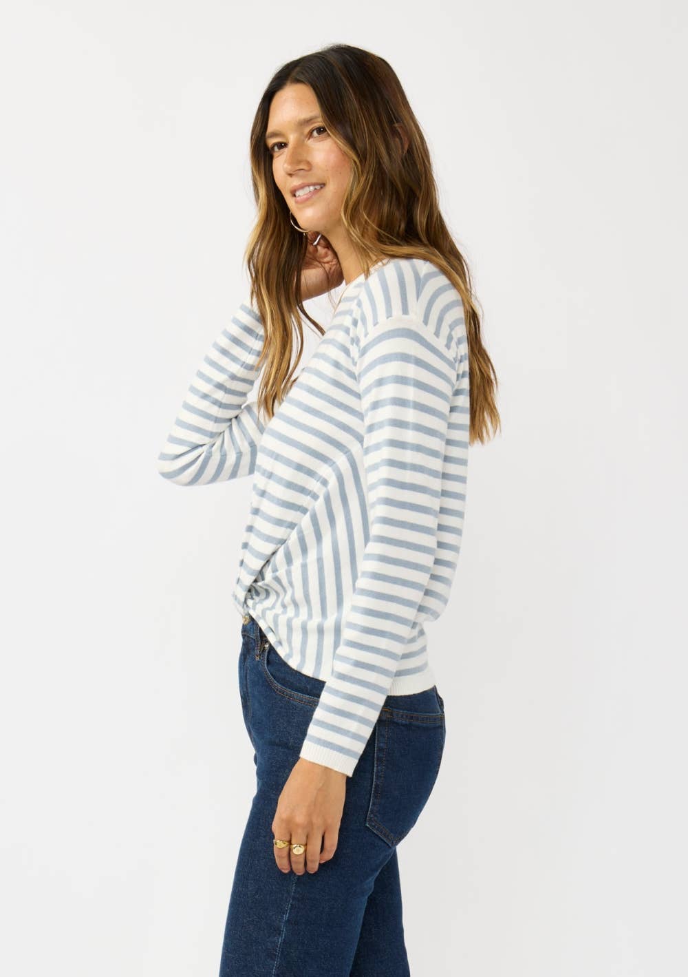 Front Knot Pullover Sweater