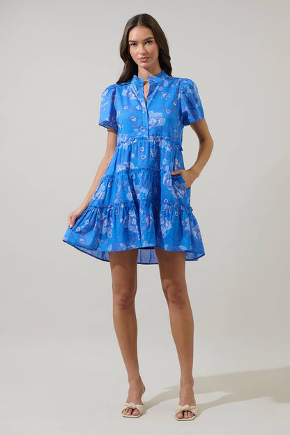 Selma Floral Otis Tiered Mini Dress