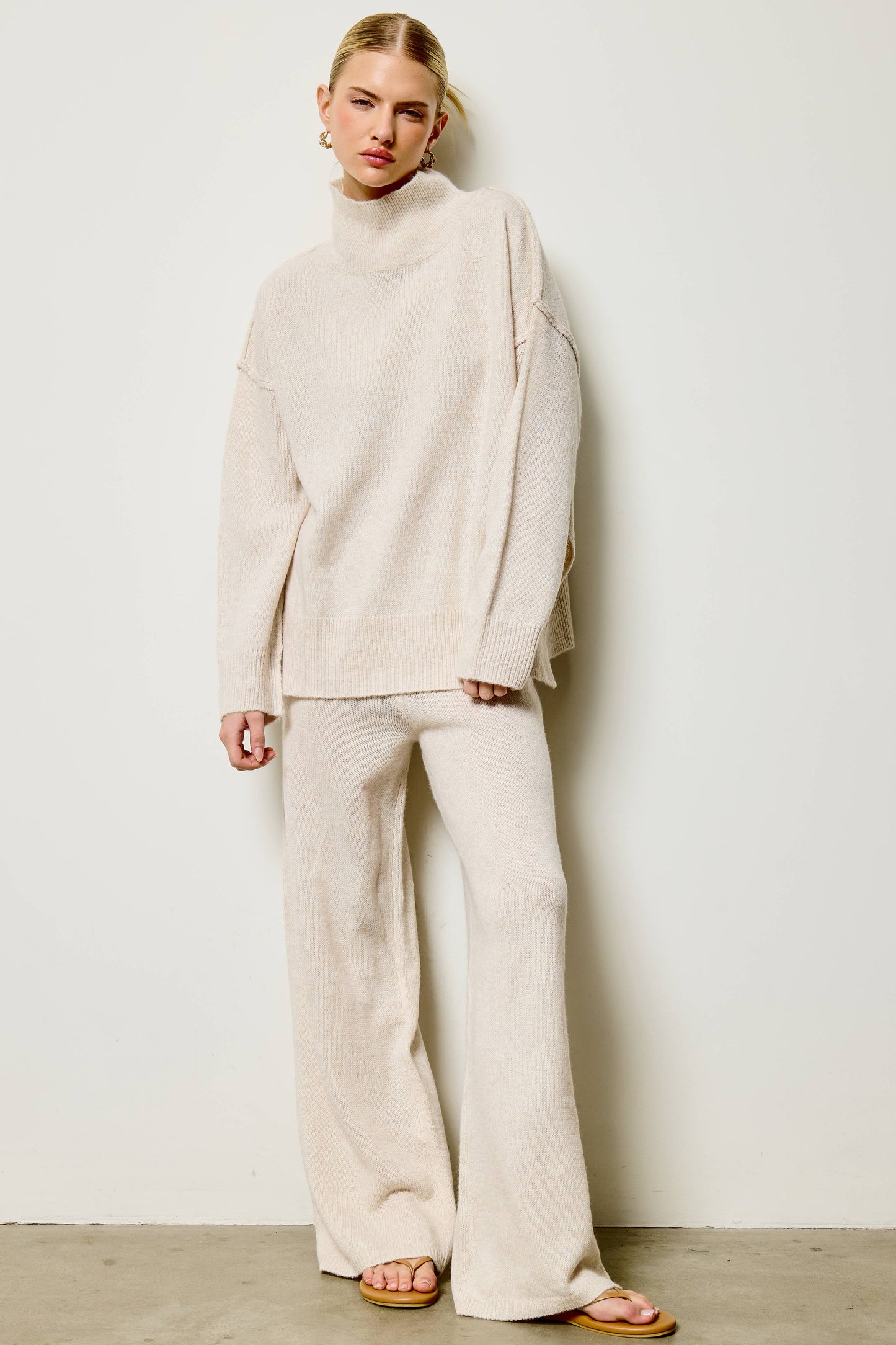 Mock Neck Knit Sweater & Pants
