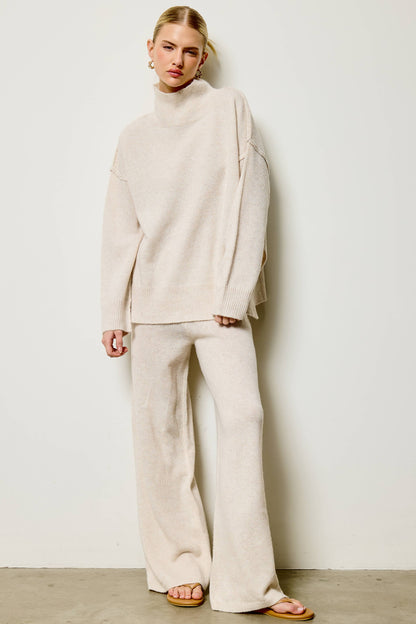 Mock Neck Knit Sweater & Pants
