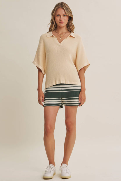 Relaxed Slub Rib Dolman Sweater